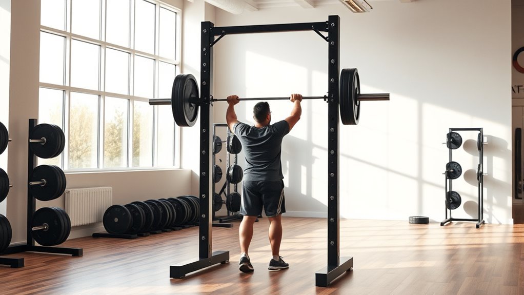 adjustable squat rack height