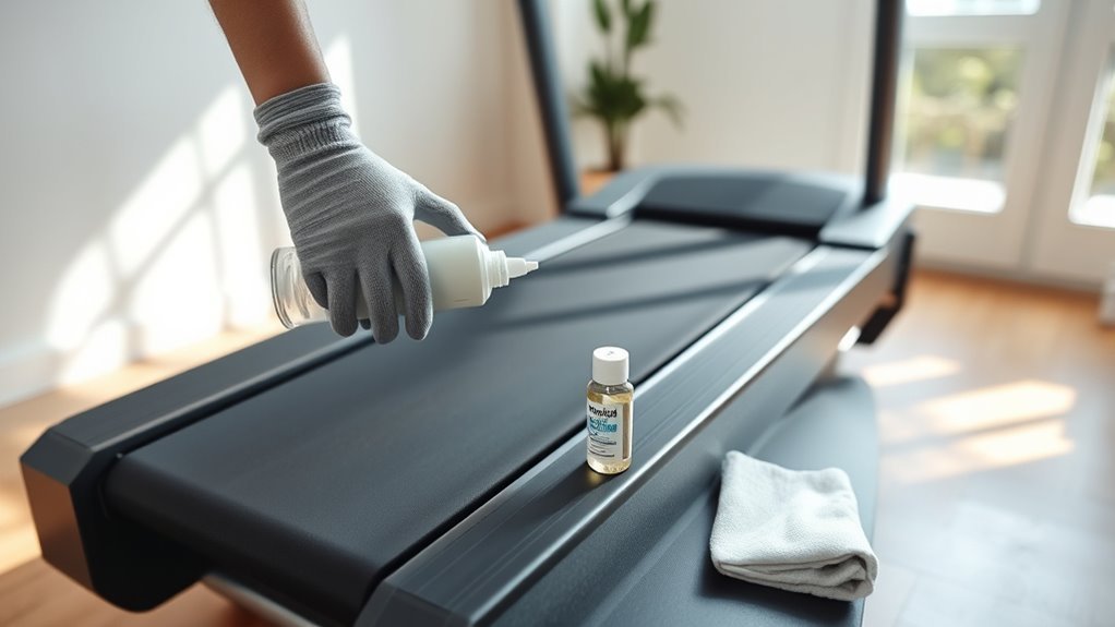 apply treadmill lubricant properly
