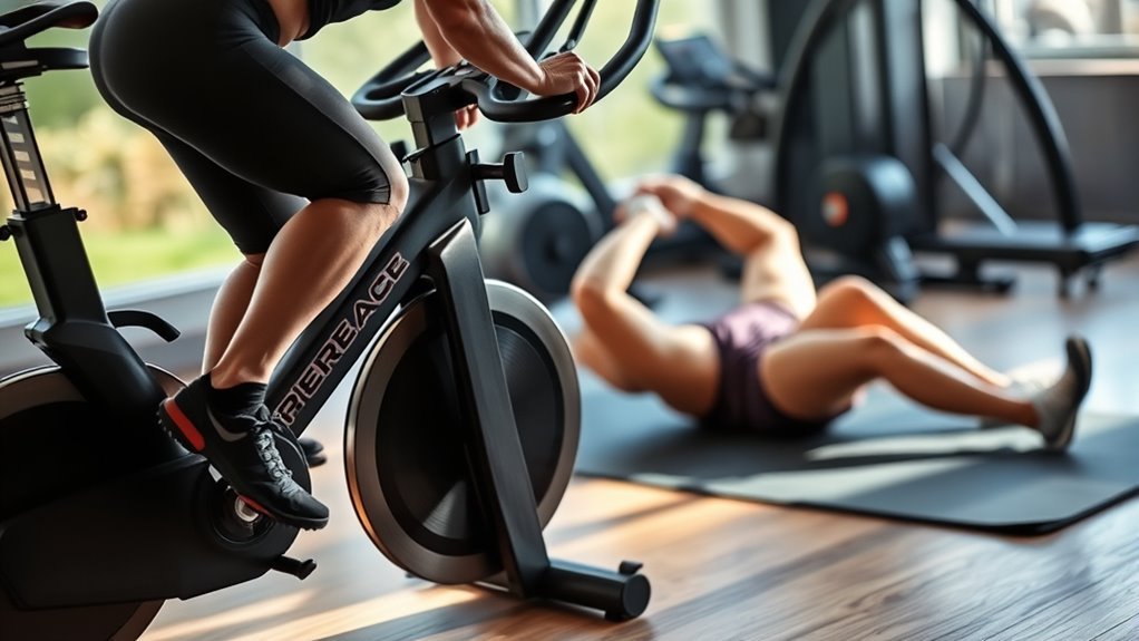 bike engages core differently