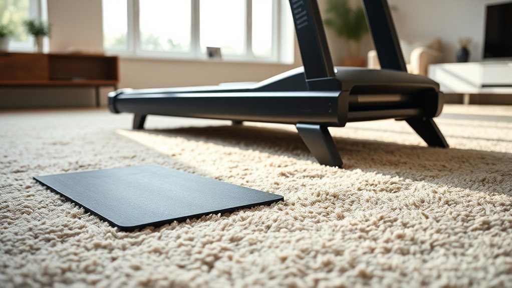 carpet causes treadmill wobbling