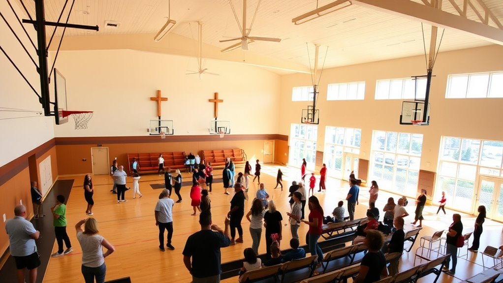 church fitness and sports facilities