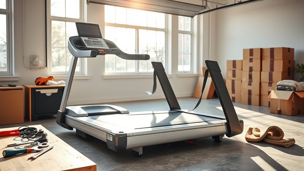 disassemble treadmill and dispose