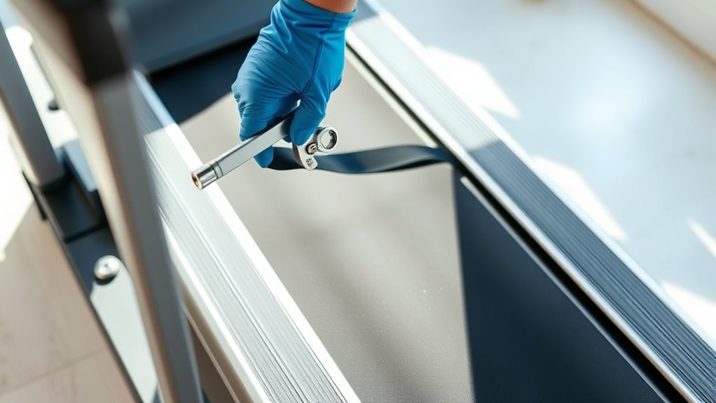 prepare treadmill clear workspace