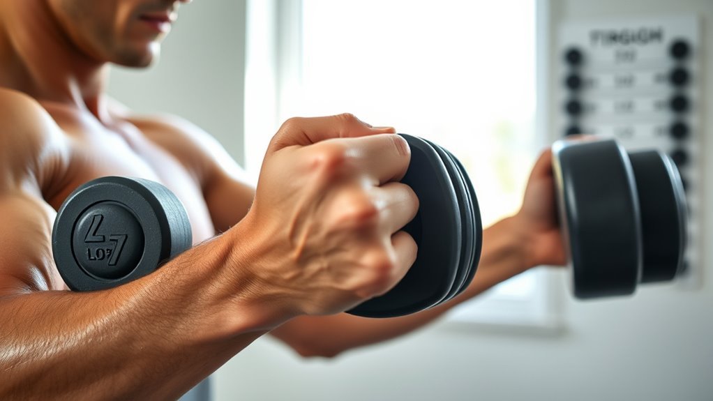 progressive overload with dumbbells