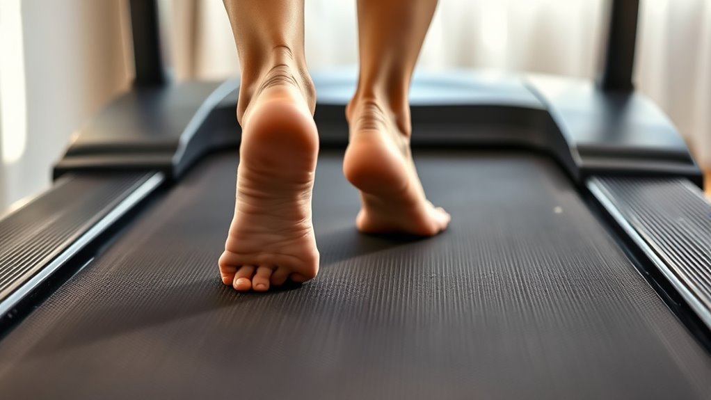 safe barefoot treadmill walking