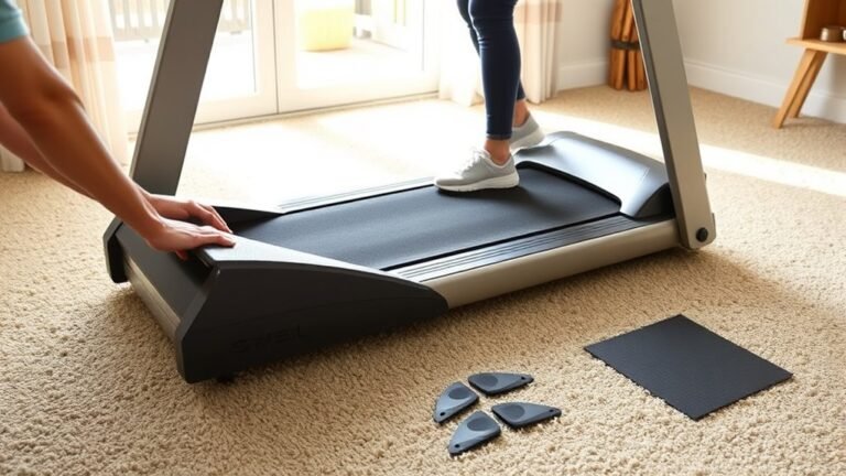secure treadmill on carpet