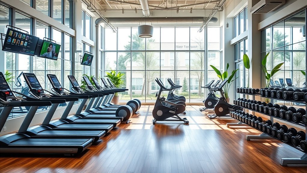 well equipped accessible fitness center